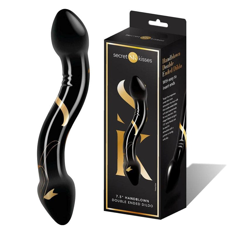 Xgen Products Secret Kisses Handblown Double Ended Dildo Glass Sex Toy - Double Ender