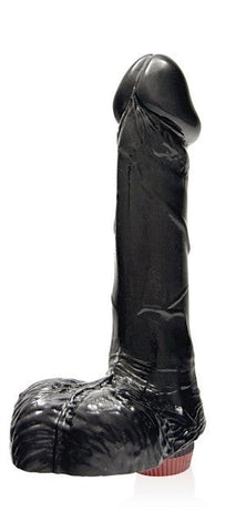 SI Novelties Ignite Vibrating Cock with Balls Black Rechargeable Dildo - Realistic Dildos