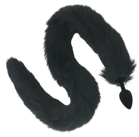 BDStyle Silicone Anal Faux Fox Tail Plug with Faux Fox Tail - Butt Plugs