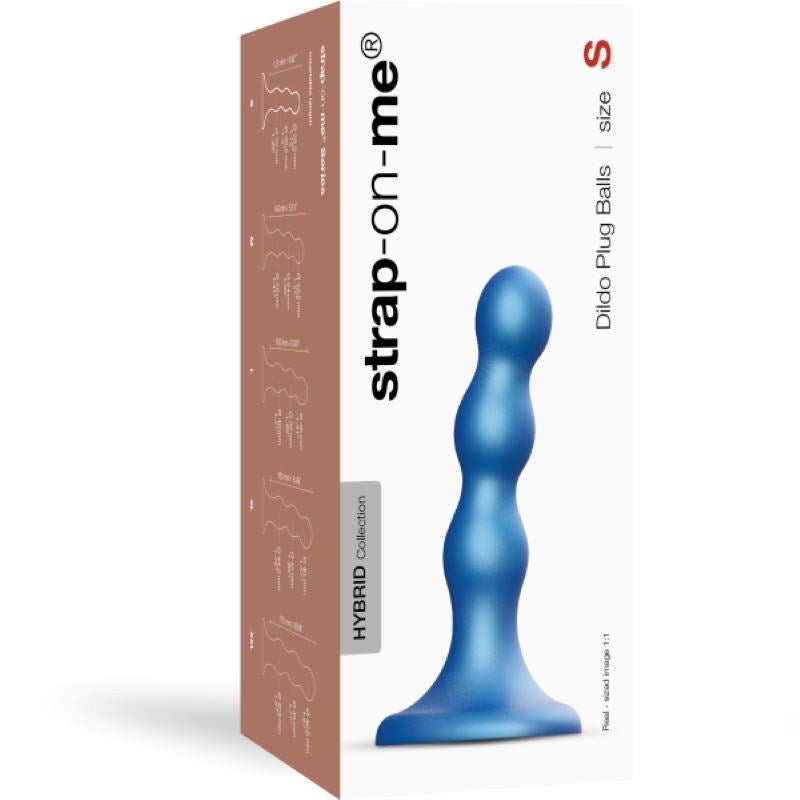 strap on me Versatile Dildo Plug Balls Metallic Blue Delight - - Strap On Sextoys