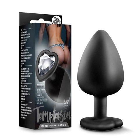 Blush Novelties Temptasia Bling Anal Plug with Crystal Base and Tapered Design - Butt Plugs