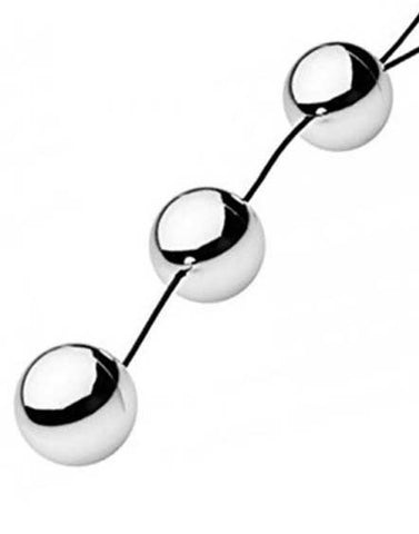 Hells Couture Three Ben Wa Balls Anal Beads Medical Grade Steel - Love Eggs and Kegel Exercisers