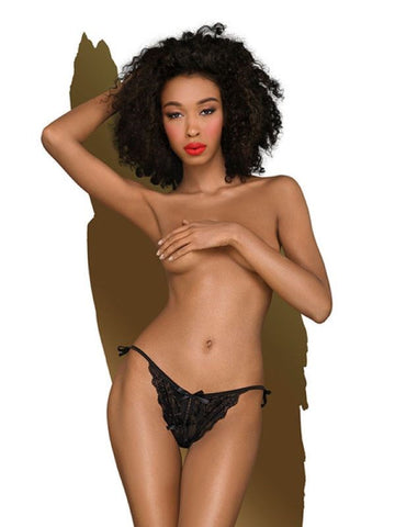Penthouse Lingerie Too Hot To Be Real Black Panty with Adjustable Straps - Bras and Bra Sets