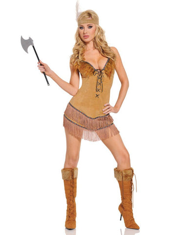 Seven til Midnight Tribal Princess Costume Multi Color Fringe Design - Fancy Dress Ups
