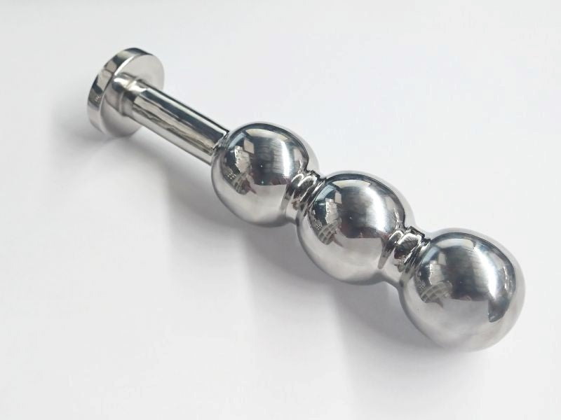 Triple Ripple Steel Butt Plug - - Steel Sex Toys