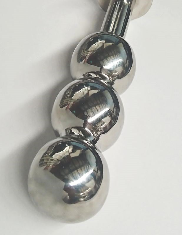 Triple Ripple Steel Butt Plug - - Steel Sex Toys