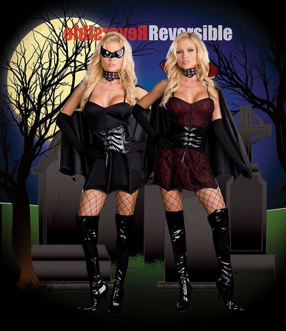 Dream Girl Lingerie Twice Bitten Reversible Costume Complete Set - Fancy Dress Ups