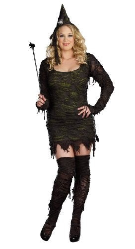 Dream Girl Lingerie Captivating Rag Detailing Witch Dress Seductive Fantasy - Fancy Dress Ups