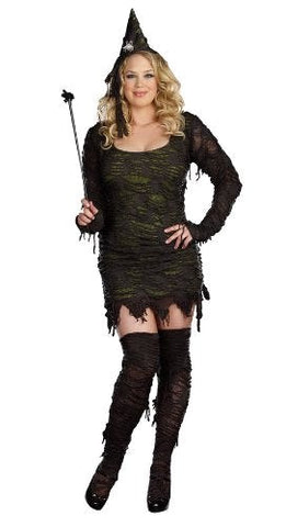 Dream Girl Lingerie Captivating Rag Detailing Witch Dress Seductive Fantasy - Fancy Dress Ups