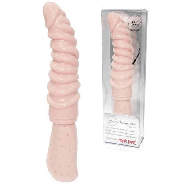 Exe and King Magic Eyes Premium Silicone Winding Stick Dildo with Grip - - Realistic Dildos