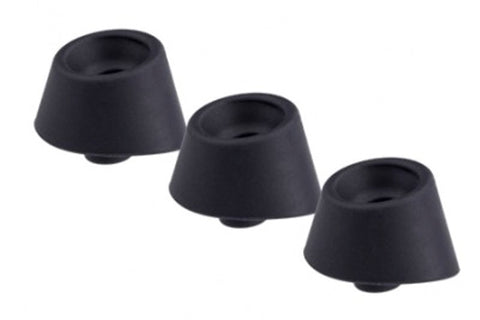 Womanizer InsideOut / Duo Silicone Heads 3 Pack Black Premium Replacement - Vibrator Accessories