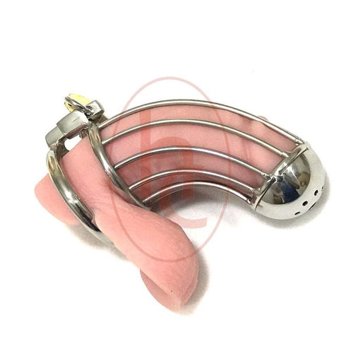 Hells Couture Penis Prison Pee Thru Stainless Steel Chastity Cage - Male Chastity