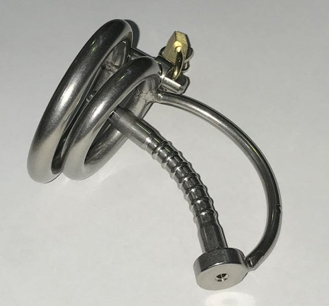 BDStyle Points of Intrigue Locking Penis Chastity with Urethral Plug - Male Chastity