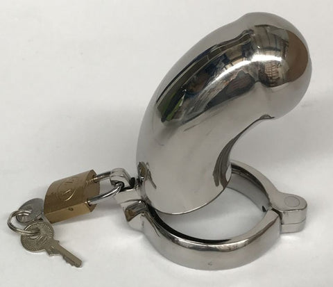BDStyle The Tube Male Chastity Device Stainless Steel with Hinged Ring - Male Chastity