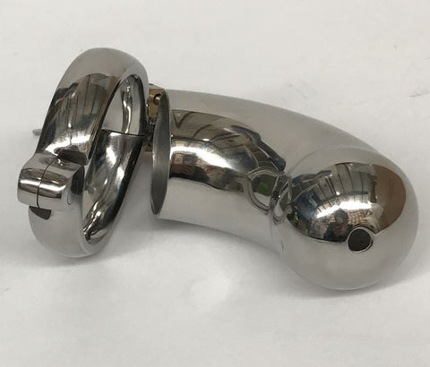 BDStyle The Tube Male Chastity Device Stainless Steel with Hinged Ring - Male Chastity