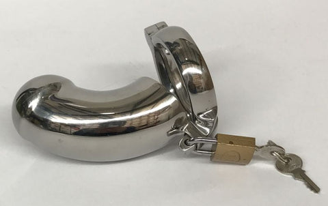 BDStyle The Tube Male Chastity Device Stainless Steel with Hinged Ring - Male Chastity