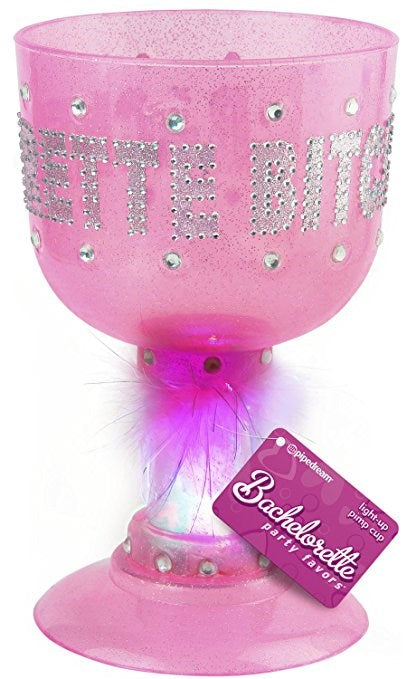 Pipedream Products Light Up Pimp Cup with Flashing LEDs and Glitter Finish - Bachelorette and Bucks