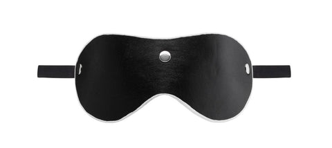 Shots Toys Bad Romance Leather Eye Mask with Elastic Strap for Sensory Play - Masks And Blindfolds