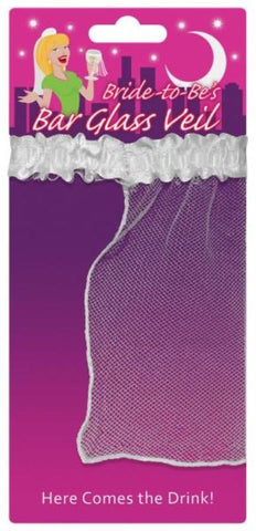 Kheper Games Bar Glass Veil Bridal Party Accessory - Fancy Dress Ups