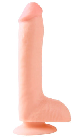 Pipedream Basix 8 Inch Suction Cup Realistic Dong Flesh Hands Free Dildo - Realistic Dildos