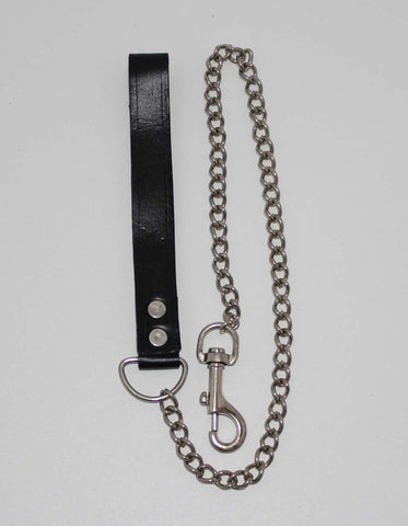 Hells Couture Genuine Leather BDSM Leash Premium Metal Chain Control - Collars and Leads