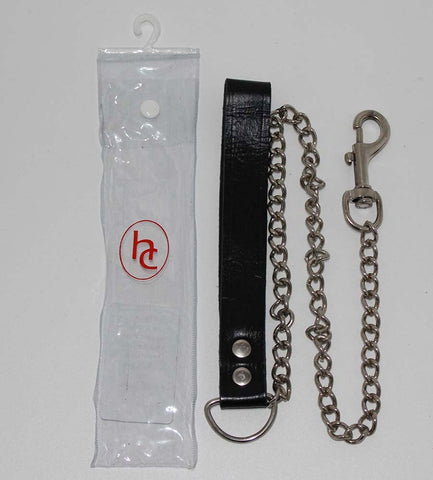 Hells Couture Genuine Leather BDSM Leash Premium Metal Chain Control - Collars and Leads