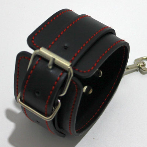 BDStyle Faux Leather Bondage Wrist and Ankle Restraints - Cuffs and Restraints