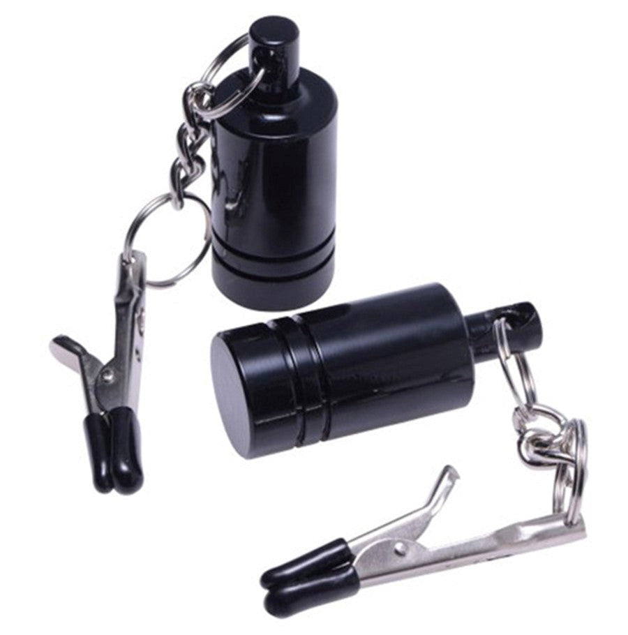 XR Brands Burden Cylinder Heavy Duty Nipple Clamps with Weighted Design - - Nipple and Clit Clamps