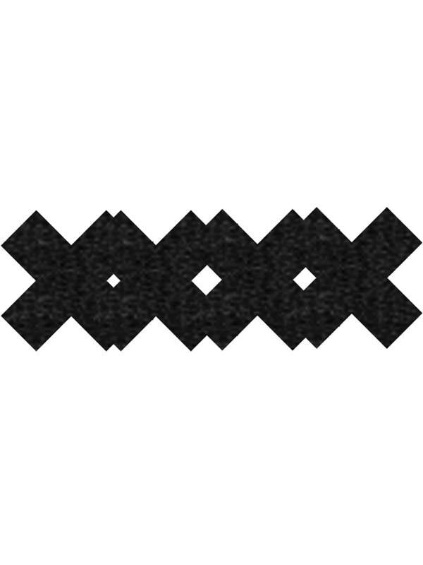 Xgen Products Classic Black X Women Pasties X Shaped Nipple Coverage - Bras and Bra Sets