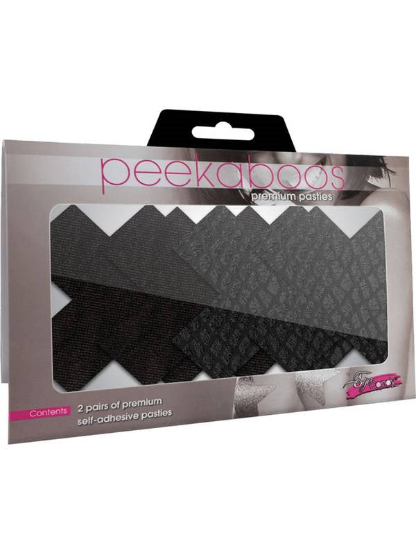 Xgen Products Classic Black X Women Pasties X Shaped Nipple Coverage - Bras and Bra Sets