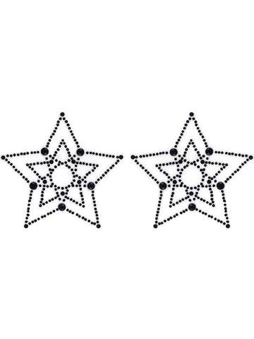 Xgen Products Crystal Star Adult Pasties For Women Red Black Crystal Design - Bras and Bra Sets