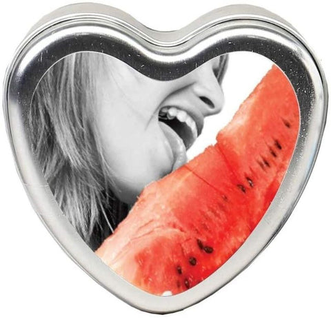 Earthly Body Edible Heart Massage Candle 4 oz Natural Soy Hemp Massage Oil - Sex Pheromones and Perfumes