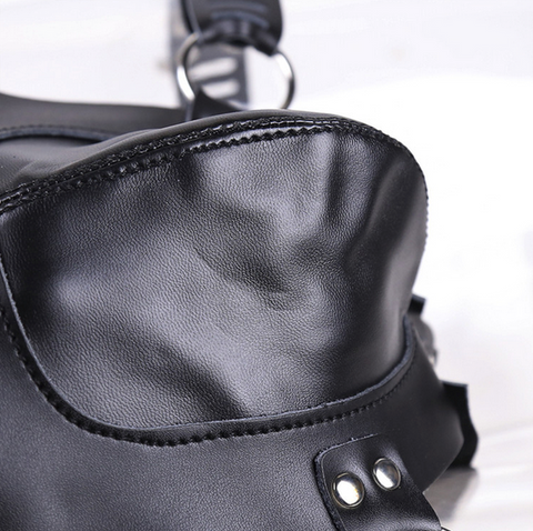 BDStyle Faux Leather Male Chastity Pants with Adjustable Cod piece - His Fetish