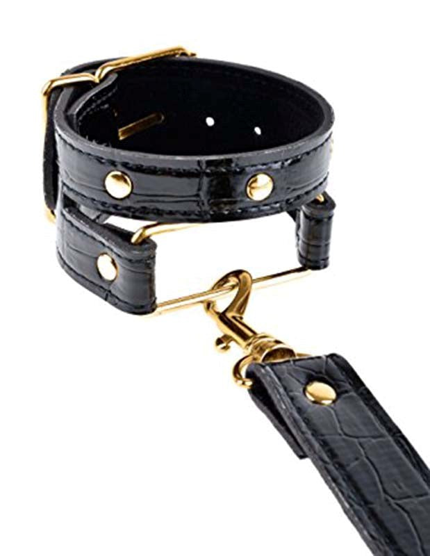Pipedream Products Fetish Fantasy Gold Bondage Collar and Leash Set Premium - Collars and Leads