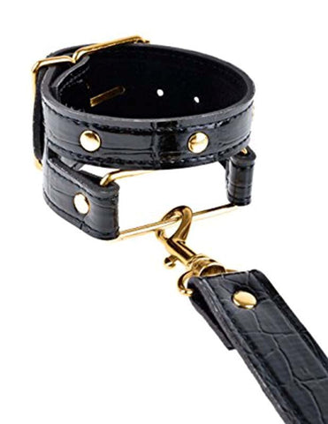 Pipedream Products Fetish Fantasy Gold Bondage Collar and Leash Set Premium - Collars and Leads