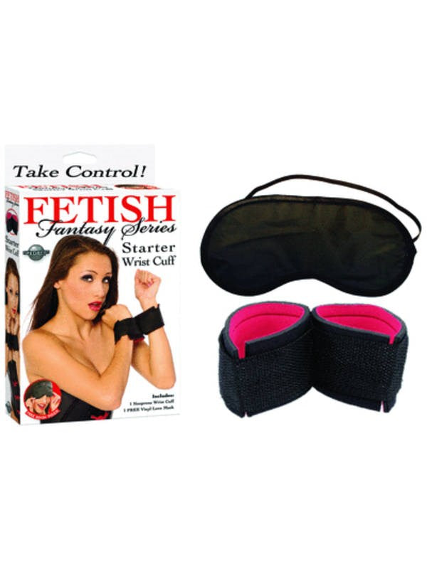 Pipedream Products Fetish Fantasy Starter BDSM Play Wrist Cuff with Mask - Cuffs and Restraints
