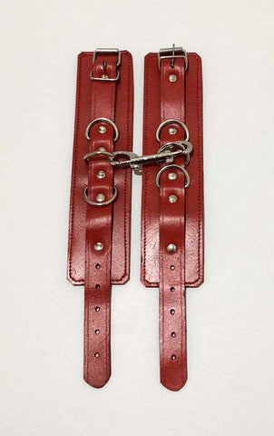 Luxurious Leather Ankle Restraints - Customizable Comfort - Cuffs and Restraints