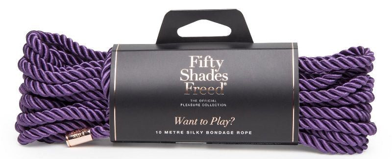 Love Honey Fifty Shades Freed Want to Play 10m Silky Bondage Rope - - Cuffs and Restraints