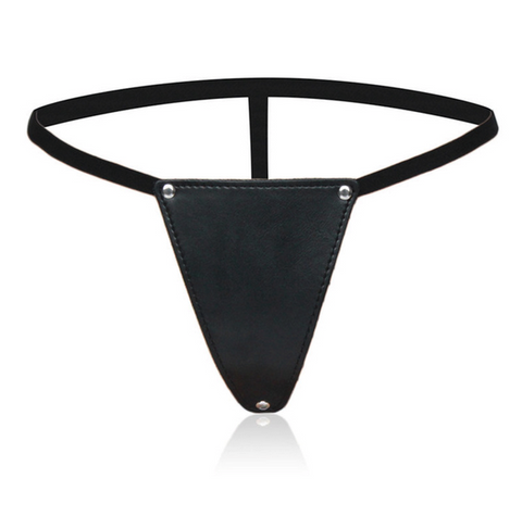 BDStyle G String Faux Leather Bikini Panty Fetish Lingerie for BDSM Play - Her Fetish