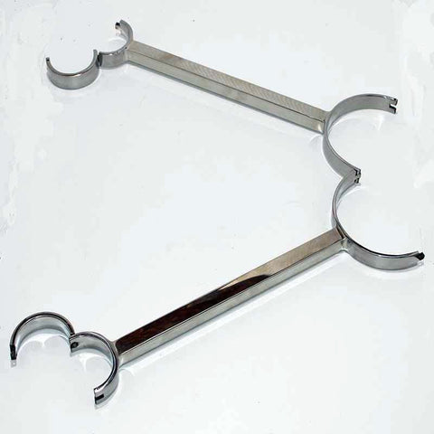 Hells Couture Restraint Bar Heavy Duty Steel Yoke with Adjustable Cuffs - Collars and Leads