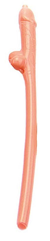 Hua Novelties Jumbo Dickie Straw 11 Inch Pink Party Drinking Straw - Bachelorette and Bucks