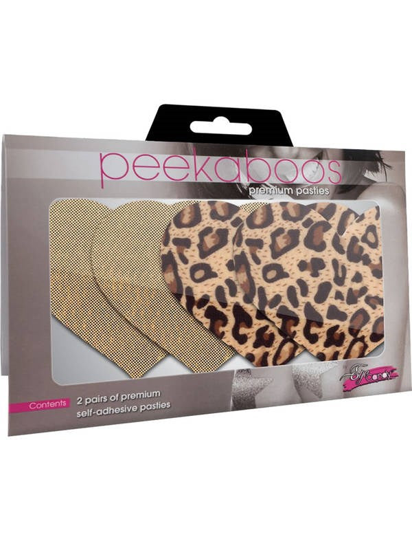 Xgen Products Jungle Fever Hearts Self Adhesive Nipple Pasties - Bras and Bra Sets