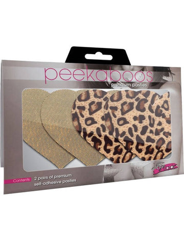 Xgen Products Jungle Fever Hearts Self Adhesive Nipple Pasties - Bras and Bra Sets