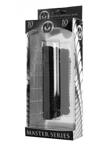 XR Brands Karada Black Bondage Rope 50 Feet Premium Cotton Construction - Cuffs and Restraints