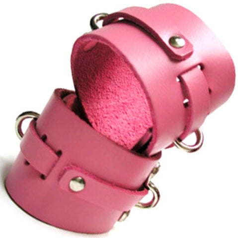 The Stockroom KinkLab Bound Leather Ankle Cuffs Premium Restraint System - Cuffs and Restraints