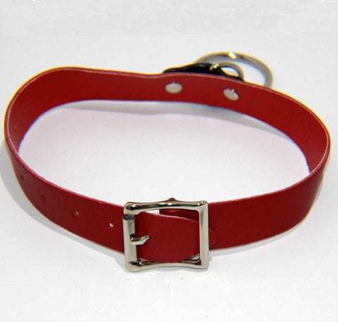 BDStyle Kitty Red Collar with O Ring Heavy Premium Pet Play Bondage Collar - Fancy Dress Ups