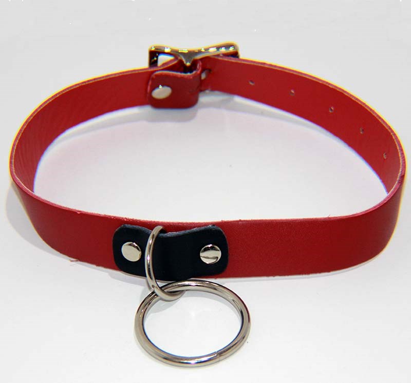 BDStyle Kitty Red Collar with O Ring Light BDSM Illuminated Collar - Fancy Dress Ups