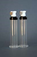 LA Pumps Nipple Enhancement Cylinders Diamond Cut Acrylic Pair - Breast and Nipple Toys