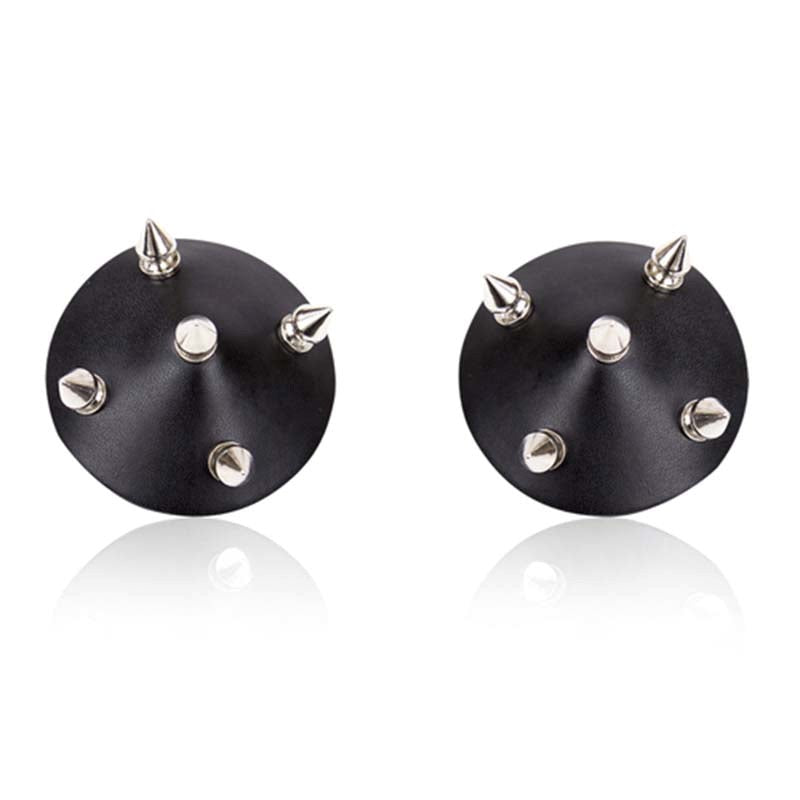 Ella Bidoe Metal Spike Nipple Pasties with Secure Adhesive Base - - Bras and Bra Sets
