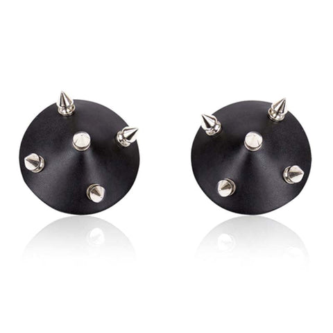 Ella Bidoe Metal Spike Nipple Pasties with Secure Adhesive Base - Bras and Bra Sets